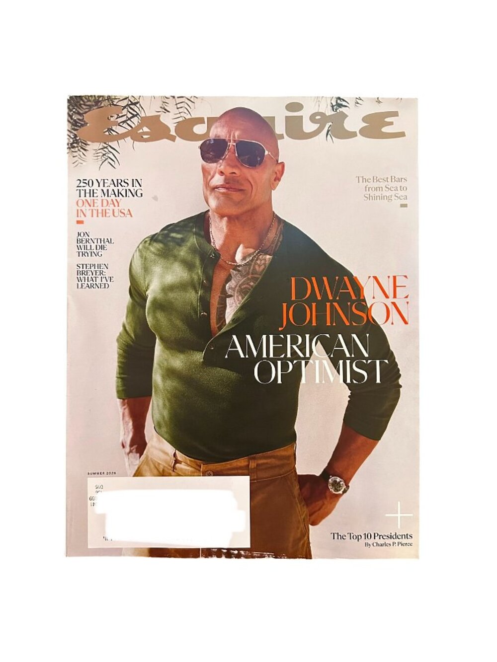 Esquire Magazine Summer 2026 Dwayne Johnson Jon Bernthal Stephen Breyer